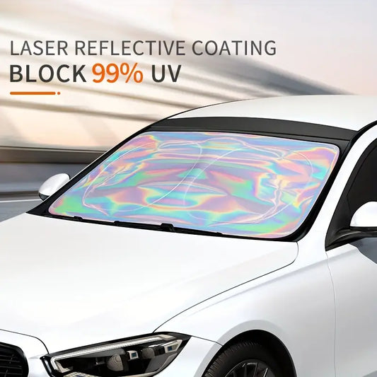 Car Windshield Sun Visor  With Storage Bag, Front Window Sun Protection, UV & Sun Thermal,Good things for summer