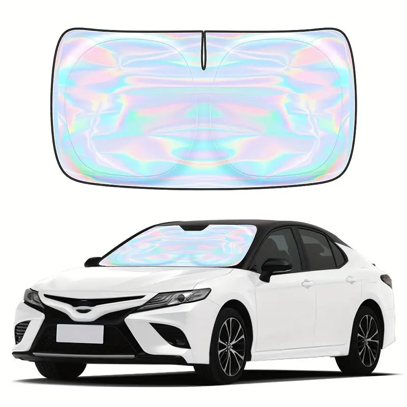 Car Windshield Sun Visor  With Storage Bag, Front Window Sun Protection, UV & Sun Thermal,Good things for summer